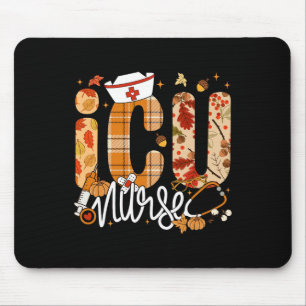 Stethoscope Icu Nurse Fall Yall Autumn Leaves Than Mouse Pad