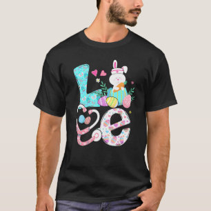 Stethoscope Love Scrub Life Nurse Cute Bunny Easte T-Shirt