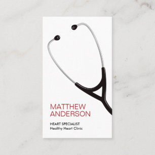 Stethoscope medical doctor business card