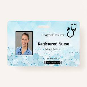 Stethoscope Molecule Medical Photo ID ID Badge