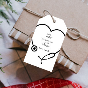 Stethoscope Nurse Healthcare Colleague Thank You Gift Tags