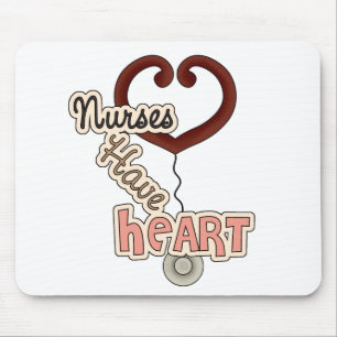 Stethoscope Nurses Have Heart T-shirts and GIfts Mouse Pad