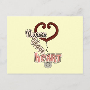 Stethoscope Nurses Have Heart T-shirts and GIfts Postcard
