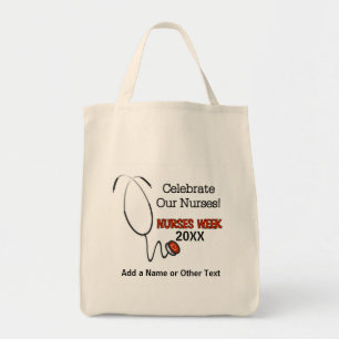 Stethoscope Nurses Week Tote Bags