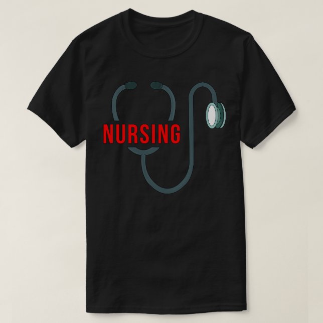 Stethoscope Nursing T-Shirt (Design Front)