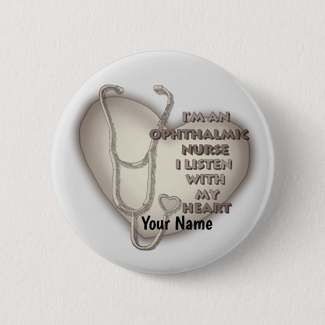 Stethoscope Ophthalmic Nurse pin (Front)