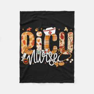 Stethoscope Picu Nurse Fall Yall Autumn Leaves Tha Fleece Blanket
