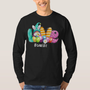Stethoscope Scrub Cna Nurse Life Easter Day Gnome T-Shirt