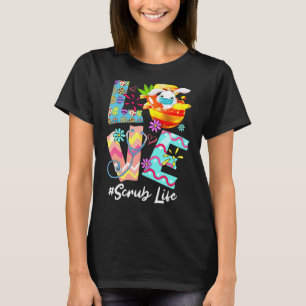 Stethoscope Scrub Life Nurse Bunny Easter Day Outf T-Shirt