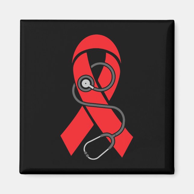 Stethoscope- Sickle Cell Anaemia Awareness Support Magnet (Front)