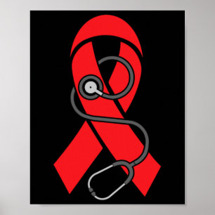 Stethoscope- Sickle Cell Anaemia Awareness Support Poster