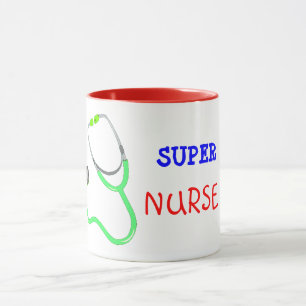 Stethoscope Super Nurse Coffee Mug