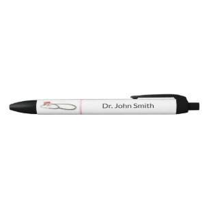 Stethoscope with Heart   Medical Care & Healthcare Black Ink Pen