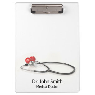 Stethoscope with Heart   Medical Care & Healthcare Clipboard