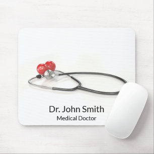 Stethoscope with Heart   Medical Care & Healthcare Mouse Pad