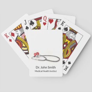 Stethoscope with Heart Medical Care & Healthcare Playing Cards