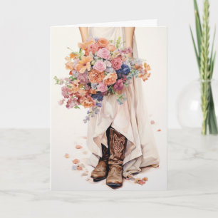 Stetson & Lace Wedding: Floral Whispers Card