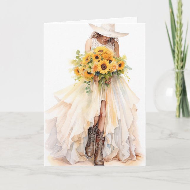 Stetson & Lace Wedding: Rustic Radiance Card (Front)
