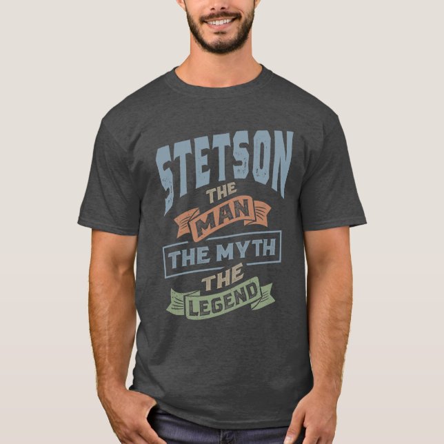 Stetson Personalised Name Birthday Gift T-Shirt (Front)