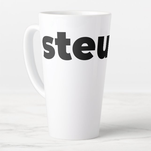 Steups Mug - Black (Left Angle)