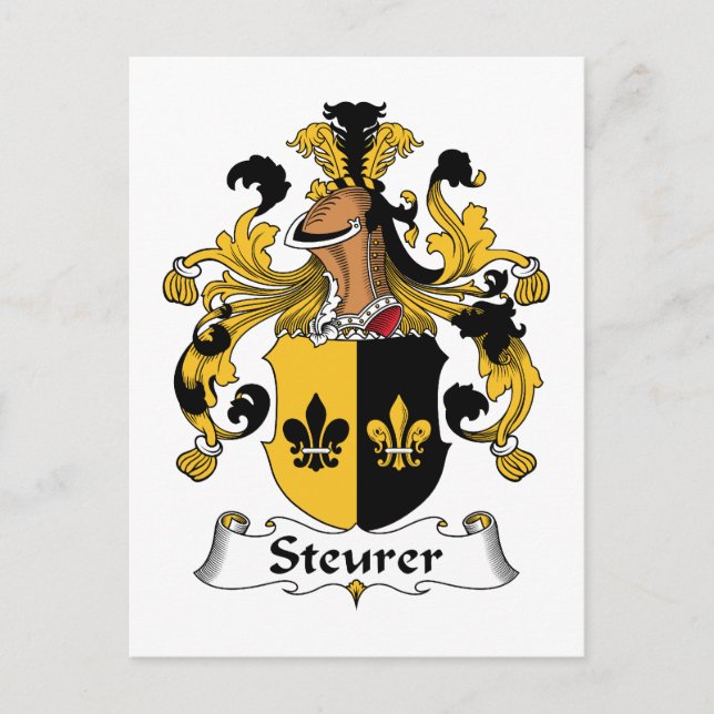Steurer Family Crest Postcard (Front)