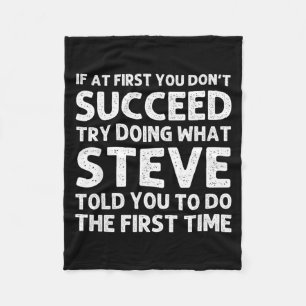 Steve Gift Name D Birthday Funny Christ  Fleece Blanket