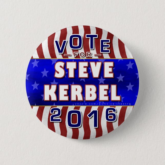 Steve Kerbel President 2016 Election Libertarian 6 Cm Round Badge (Front)