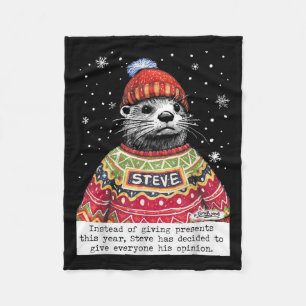 Steve Otter Instead Of Giving This Year  Fleece Blanket