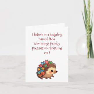 Steve the Hedgehog – Funny Atheist christmas card
