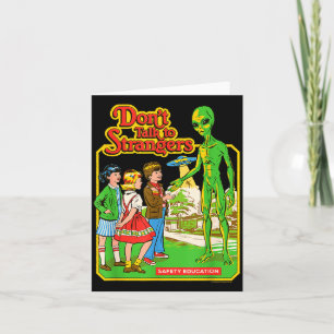 Steven Rhodes Don't Talk To Strangers Alien Retro Card