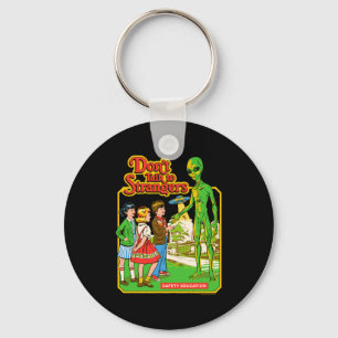 Steven Rhodes Don't Talk To Strangers Alien Retro Key Ring