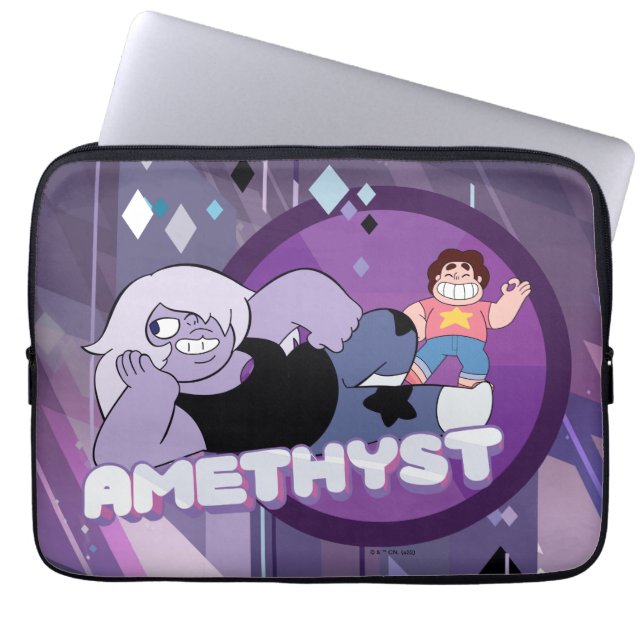 Steven Universe | Amethyst Character Graphic Laptop Sleeve (Front)
