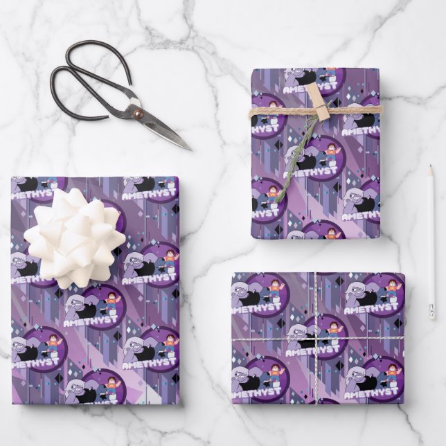 Steven Universe | Amethyst Character Graphic Wrapping Paper Sheet (Front)