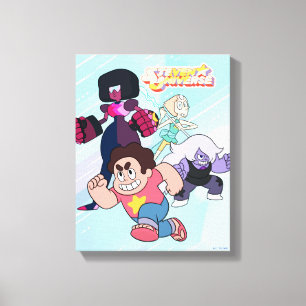 Steven Universe   Crystal Gem Group Action Canvas Print