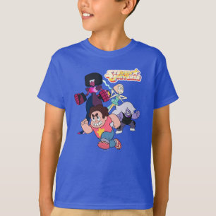 Steven Universe Crystal Gem Group Action T-Shirt
