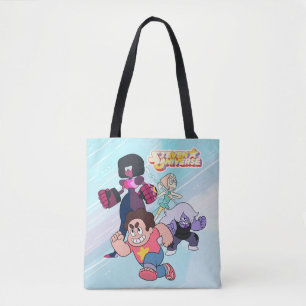 Steven Universe   Crystal Gem Group Action Tote Bag