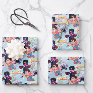 Steven Universe   Crystal Gem Group Action Wrapping Paper Sheet