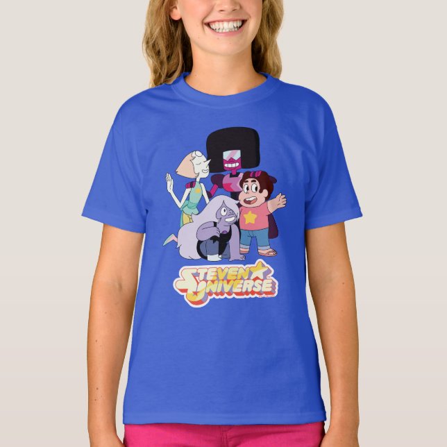Steven Universe | Crystal Gem Group Huddle T-Shirt (Front)