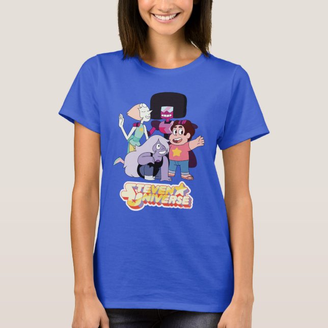 Steven Universe | Crystal Gem Group Huddle T-Shirt (Front)