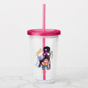 Steven Universe   Crystal Gem Group Pose Acrylic Tumbler