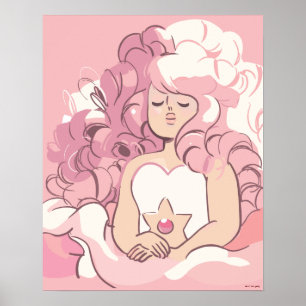 Steven Universe Rose Quartz Illustration Poster