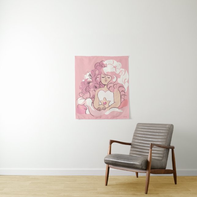 Steven Universe | Rose Quartz Illustration Tapestry (In Situ)