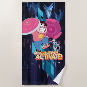 Steven Universe   Serious Steven… Activate! Beach Towel
