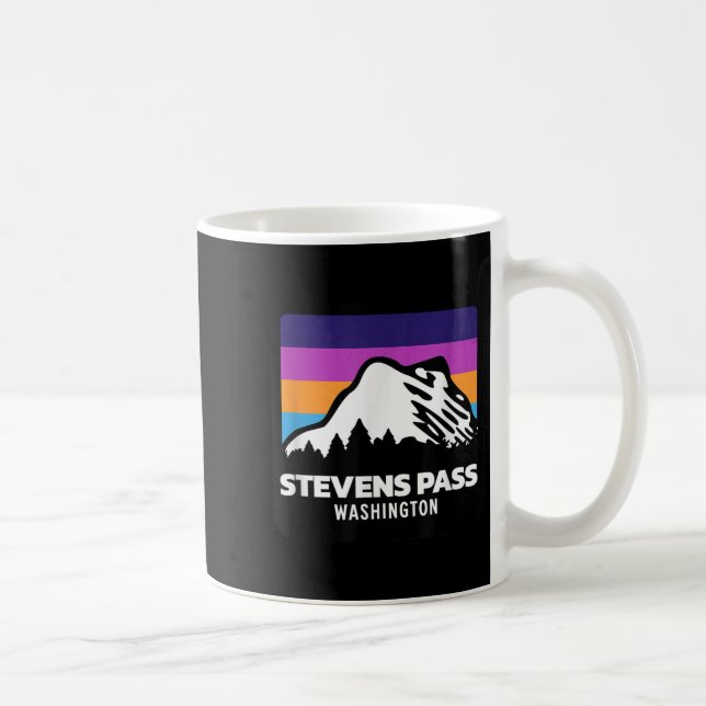 Stevens P Washington Mountain Skiing Snowboarding  Coffee Mug (Right)