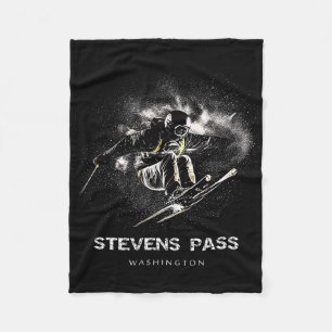 Stevens P Washington Ski Skiing Skier _1 Fleece Blanket