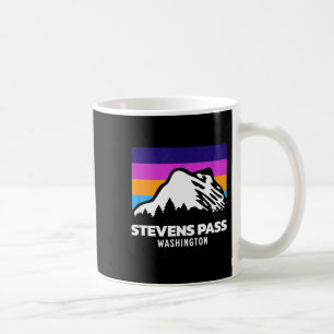 Stevens pass washington mountain skiing coffee mug