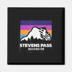 Stevens Pass Washington Mountain Skiing Snowboardi Magnet