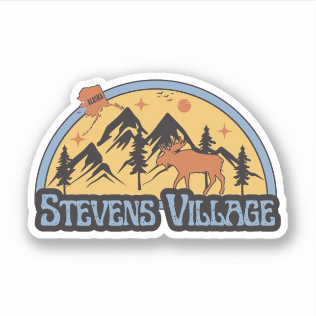 Stevens Village, Alaska Sticker (Front)