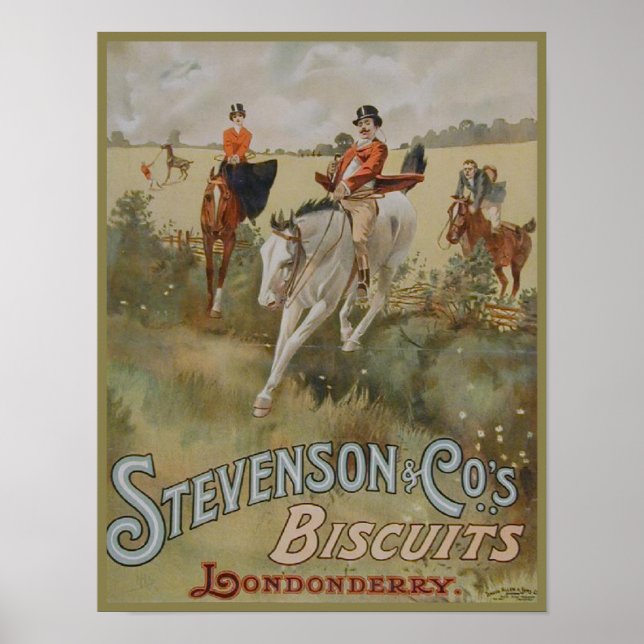 Stevenson Cos. Biscuits Londonderry Ad Poster (Front)