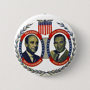 Stevenson, Kefauver jugate - Button